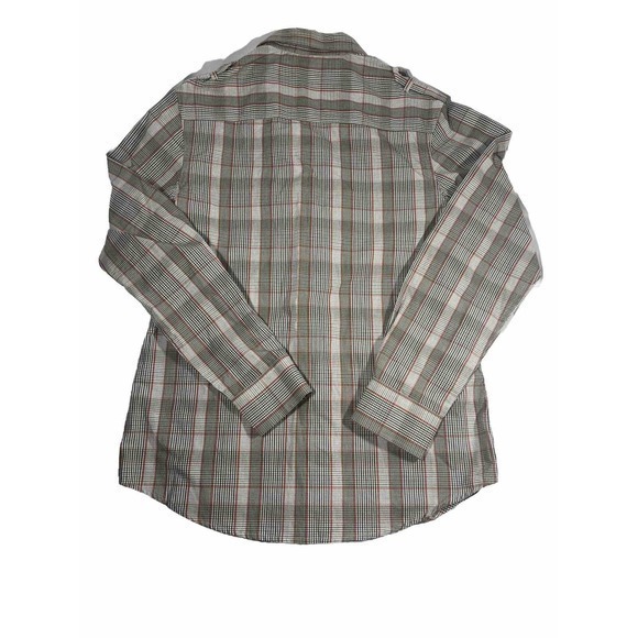Ecko Unltd Shirt Men's M Snap And Zipper Long Sleeve Brown Plaid - Picture 8 of 8